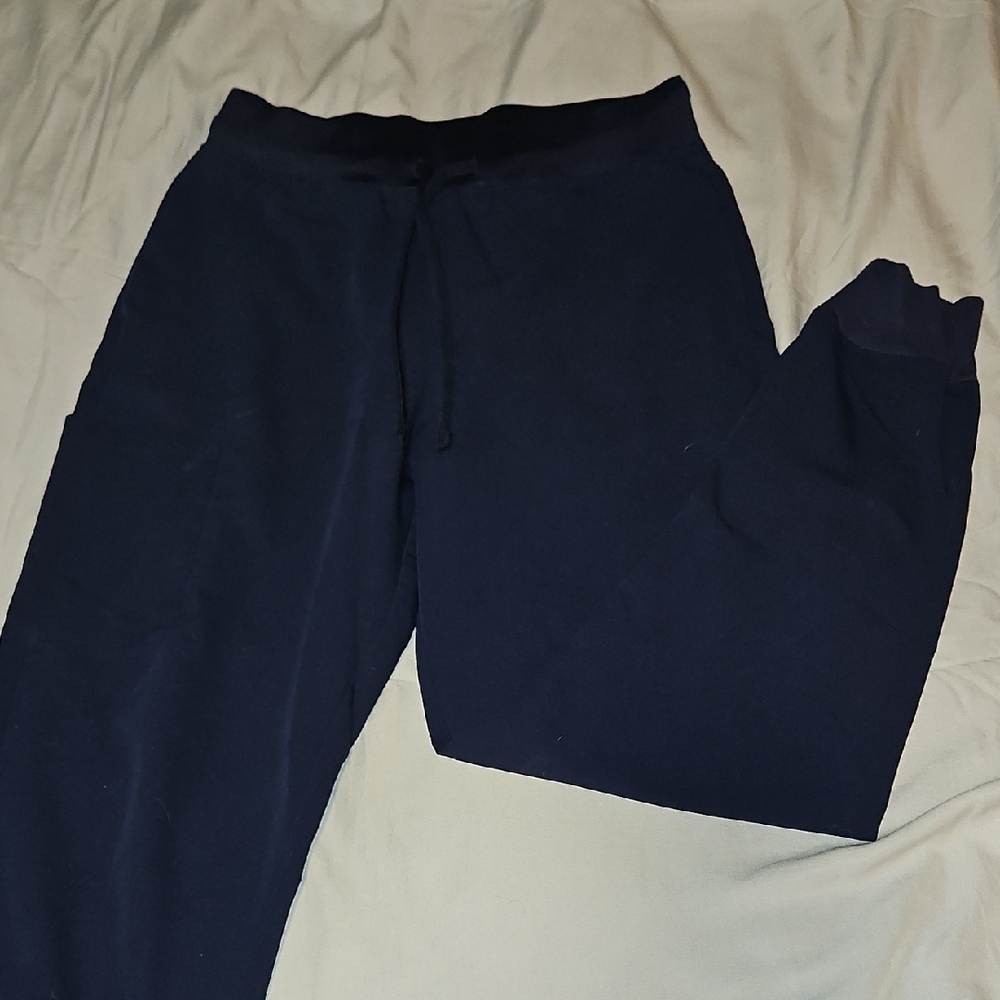 Mandala High Waisted Scrub Joggers - Navy